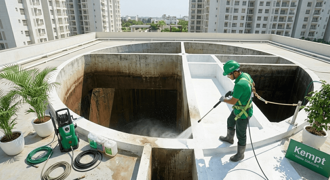 Kempt India Ecosolutions - Overhead Water Tank Cleaning Image 1