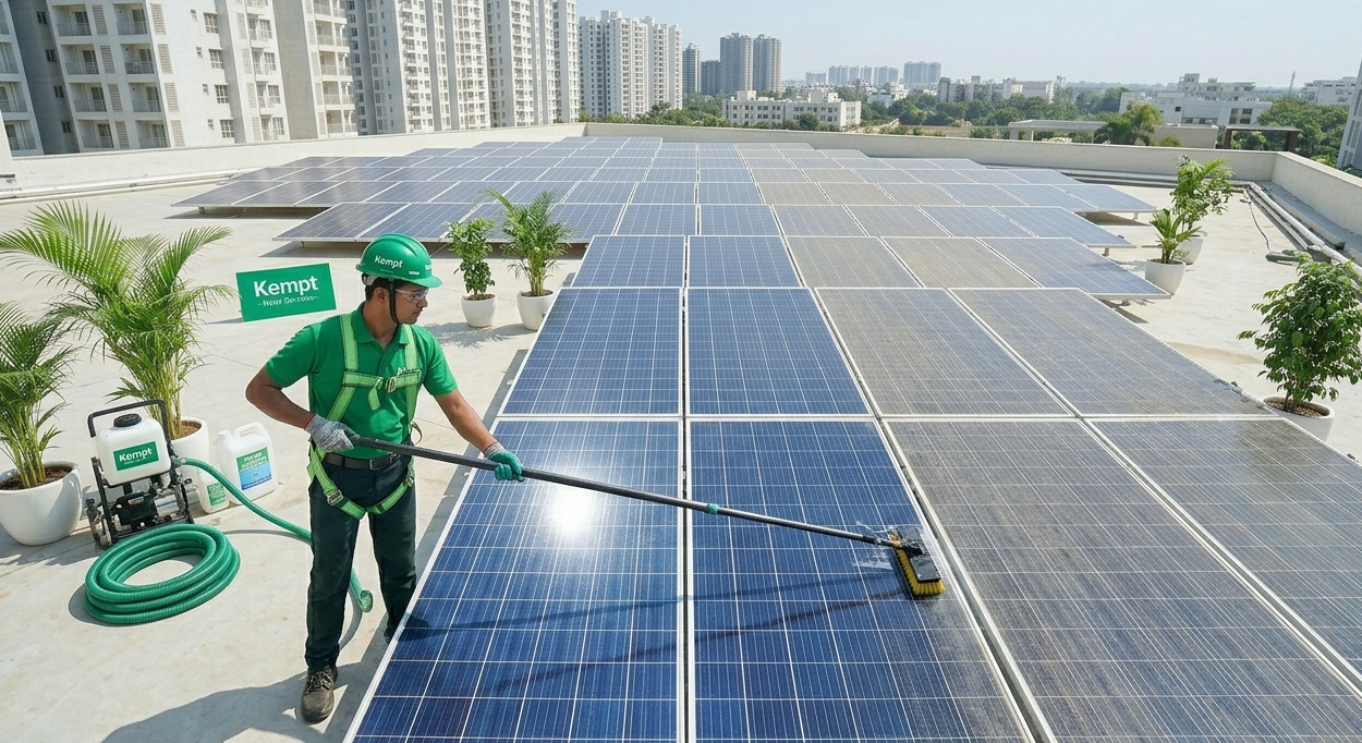 Kempt India Ecosolutions - Solar Panel Efficiency Wash Image 1