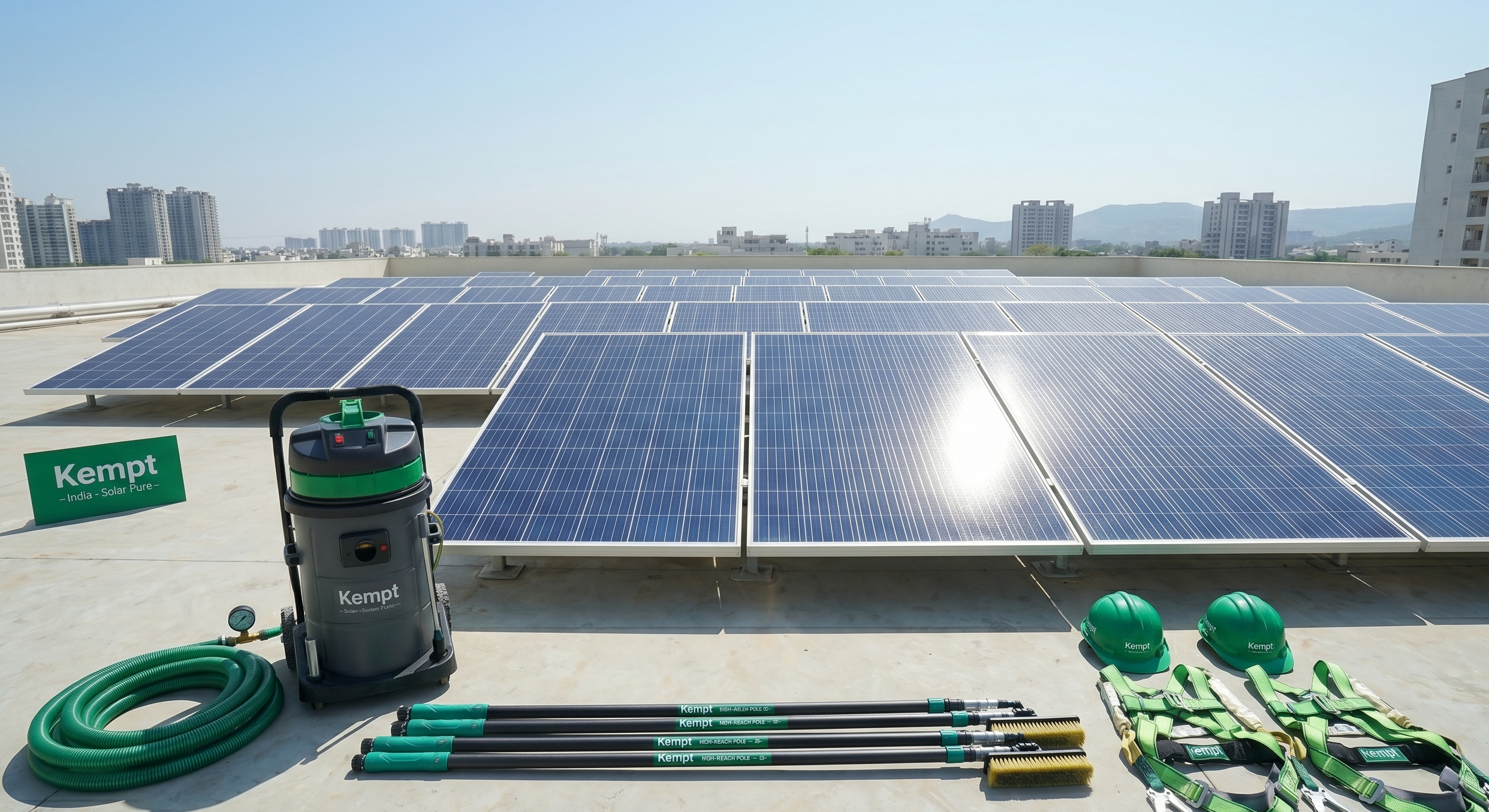 Kempt India Ecosolutions - Solar Panel Efficiency Wash Image 2